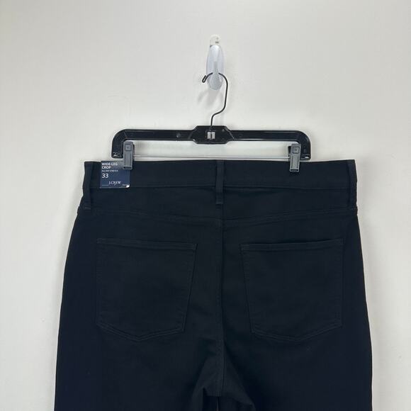 J.Crew Cropped Wide Leg Black Jean All Day Stretch High Rise Womens US 33 NWT - Picture 11 of 16
